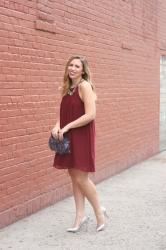 A Swing Dress & A Feather Clutch