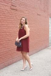 A Swing Dress & A Feather Clutch