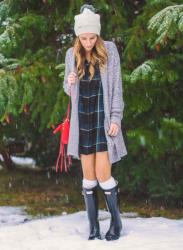 Plaid Shirtdress 