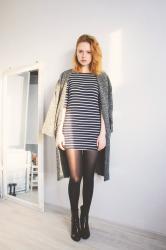 STRIPED MINI DRESS.