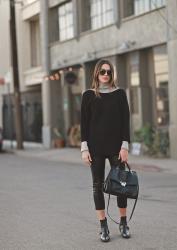 Contrast Turtleneck