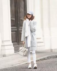 WHITE AND GREY WINTER OUTFIT
