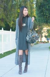A Grey Day In Asos Petite Swing Dress
