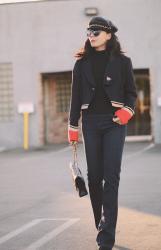 Aye Aye Captain: Military Jacket & Flare Jeans