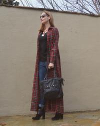 Plaid Shirt-Dress As Coat