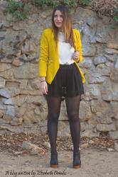 Yellow blazer. 