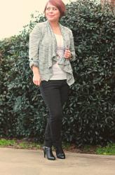 Marled Waterfall Cardigan & Jeans