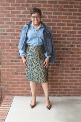 J. Crew Collection Metallic Skirt 