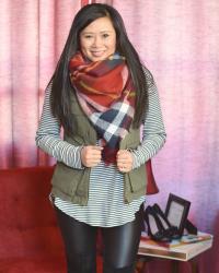 How to tie a square blanket scarf
