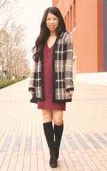 Layers : Sweater Cardigan on Sweater Dress