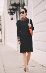 Let’s Meet My Blogger Friend (2): 1 DVF Black Lace Dress, 2 Styles