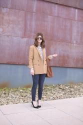 outfit: blazer and stripes
