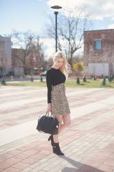 Black Top + Leopard Skirt