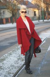 987 ==> Red wine waterfall coat