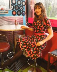 A Dolly and Dotty Dress at the Diner