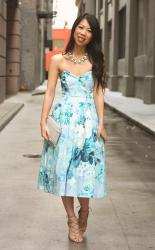 Afternoon Tea Party in Asos Petite Tea Length Dress