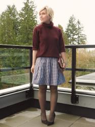 Style 3-Play:  Maroon Turtleneck Look Two