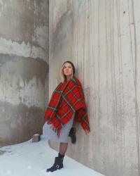 DIY Plaid Poncho