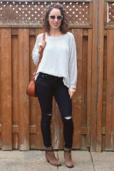 Day To Night: Free People Off-Shoulder Sweater