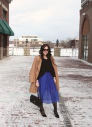 Remix: Blue Midi Skirt 