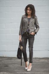 Cropped Leather Jacket