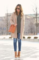 tunic blouse and cardigan 