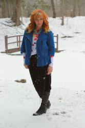 Peplum Moto Jacket & Pencil Skirt: Bitter Irony