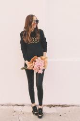 DIY FRIDAY: VALENTINE'S DAY XO GLITTER SWEATSHIRT