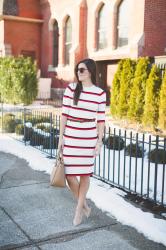 Stripe Midi Dress