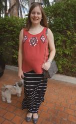 Tank Tops, Jersey Maxi Skirts, Rebecca Minkoff Love Bag in Third Trimester