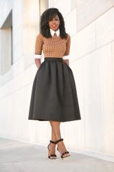 Button Down Shirt + Midi Dress + Full Midi Skirt