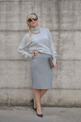 OUTFIT: PENCIL SKIRT AND TURTLENECK SWEATER  - COME ABBINARE LA GONNA A TUBINO -