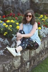 Summer Comfort: Denim, Florals and Comfy Shoes