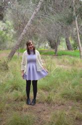 Lavender Turtleneck Dress