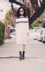 Lace Dress & Ankle Boots