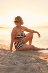 Black and White High Waisted Bikini