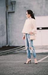 Rainy Day: Distressed Jeans & Boxy Top