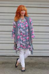 Floral Tunic & Lace Vest: A Tale Of Two Thumbs