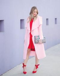 wrapped in pink + red and tied with a bow!