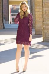 Valentine’s Day Plum Dress + a Giveaway