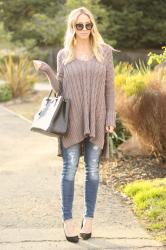 oversized cable-knit sweater