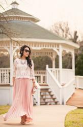 Pink Pleats + Lace