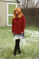 Lace Trimmed Sundress & Tunic Sweater: The Sweet Life
