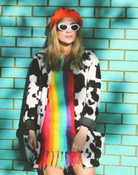 Rainbow + Cow Print