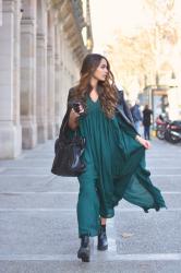 maxi green dress