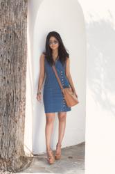 DENIM WRAP DRESS