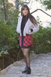 Plaid Shirt and High Low Hem Layering ♥ Chemise à carreaux et jeu de longueurs