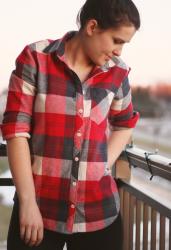 Americana Plaid Flannel Archer Button Up