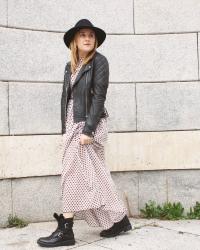 MFSHOW WOMEN | DAY 2. LONG DRESS, BIKER BOOTS & LEATHER JACKET