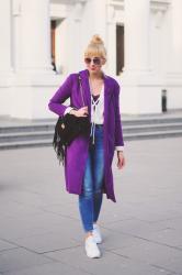Fioletowy płaszcz